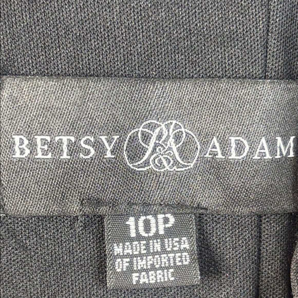 NWT Betsy & Adam Women Black Beaded Embellished Cutout Long Sleeve Gown Size 10P - Picture 2 of 16